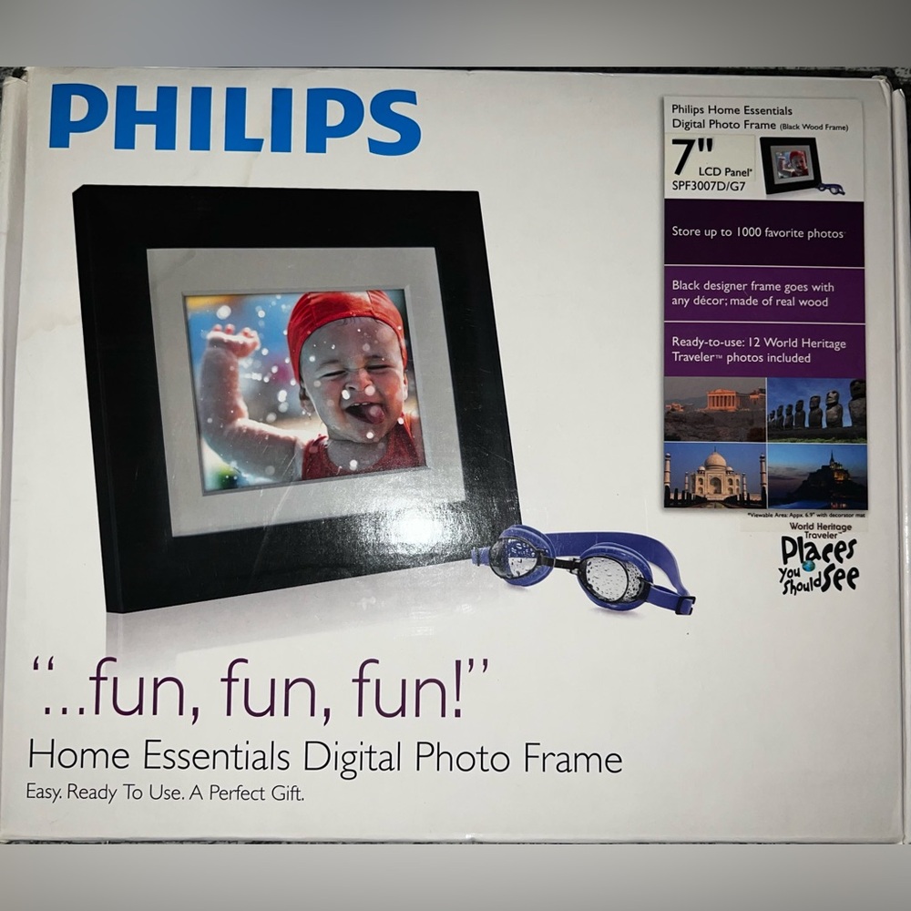 Philips SPF3007D/G7 Home Essentials Digital Photo Frame 7” - Picture 1 of 4